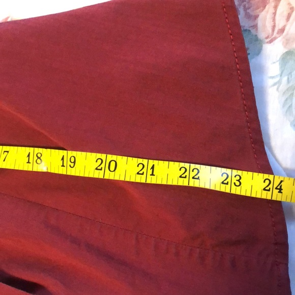 Maroon Button Down Long-Sleeve Blouse - Picture 12 of 14